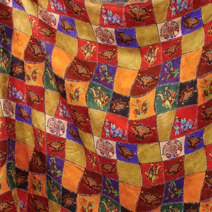 Ancient Tea Silk Satin Fabric: 59"W Rayon Upholstery Material