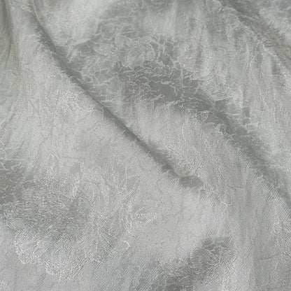 Tissu en rayonne à motif floral vintage : tissu jacquard texturé pour la confection de vêtements, 140 cm