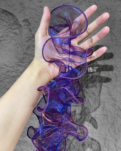 Organza Ruffle Trim: 5cm Mermaid Lace, Wedding & Event Decor