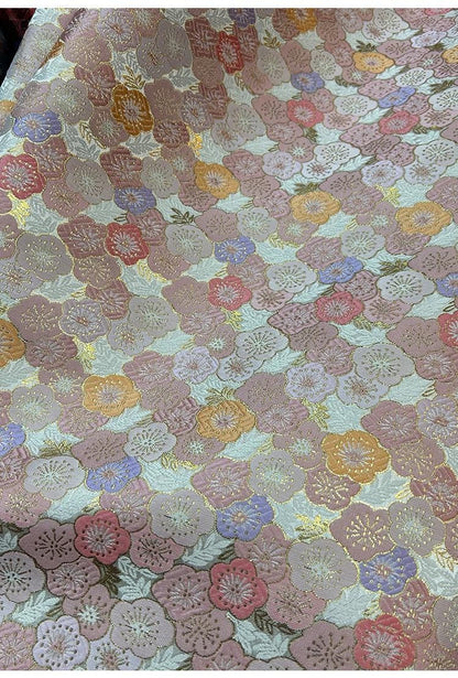 Cherry Blossom Jacquard Brocade Fabric: 59" Wide Kimono Sewing