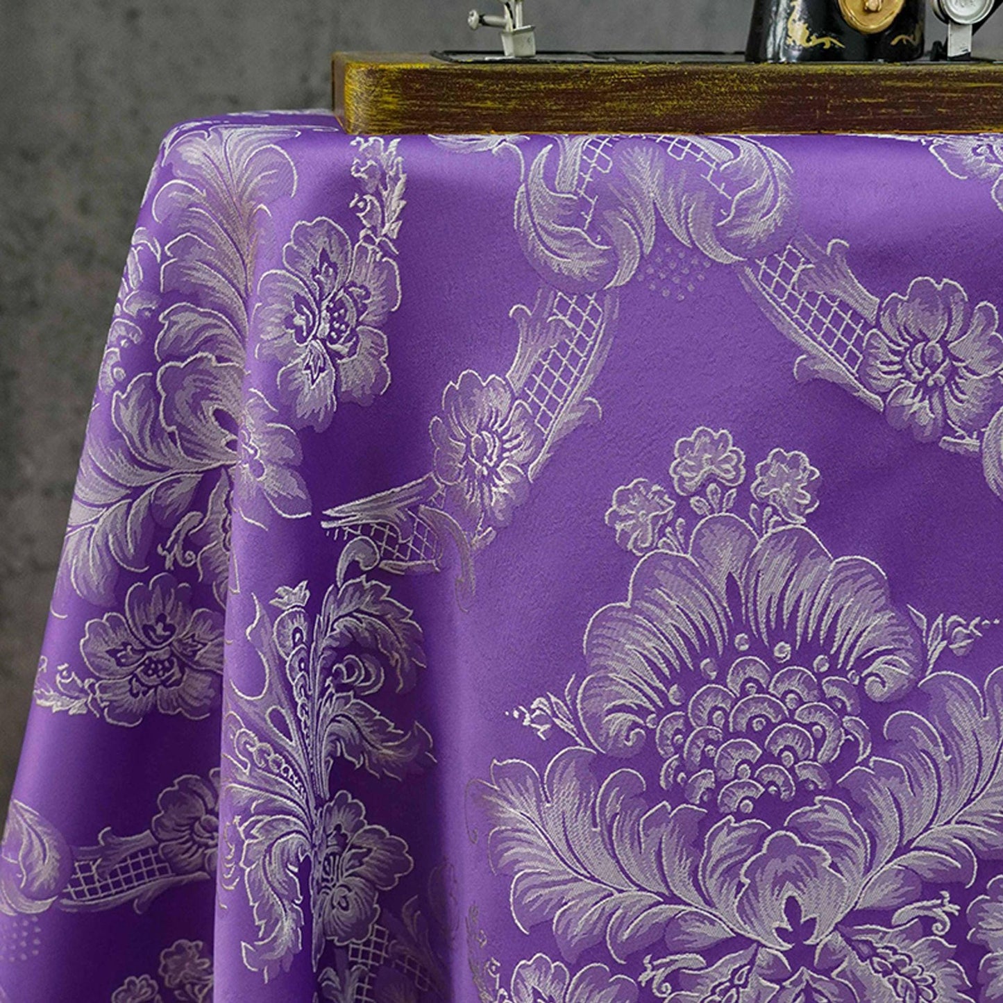 Embossed Rose Jacquard Fabric ��" Wide Polyester Blend