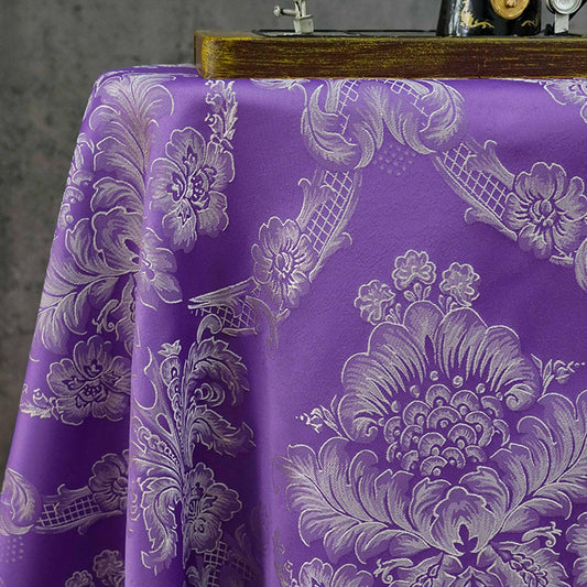 Tissu jacquard à roses en relief ��" Mélange de polyester large