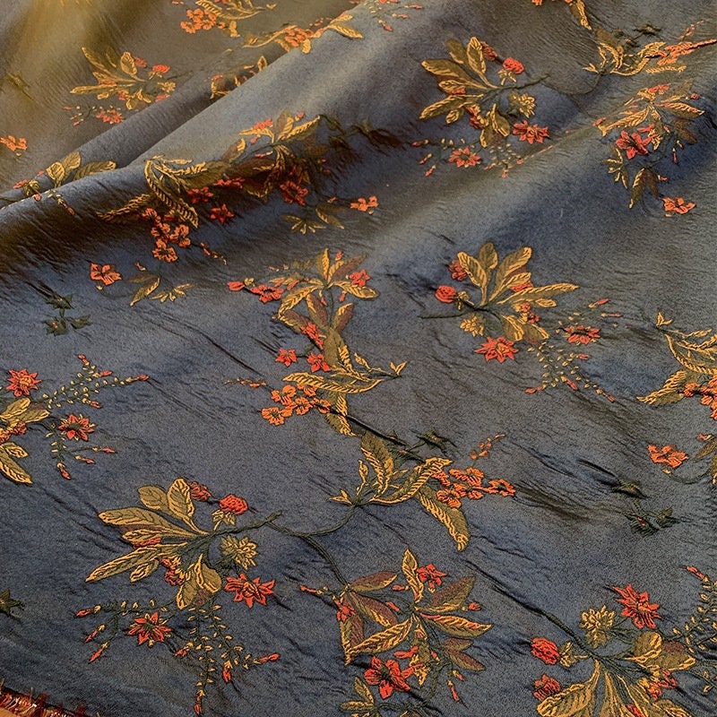Metallic Brocade Fabric: Damask Jacquard Satin, 57" Wide