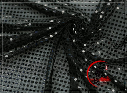 Tissu extensible en maille pailletée, 109 cm de large, pour costumes, mariages et poupées, vendu au mètre.