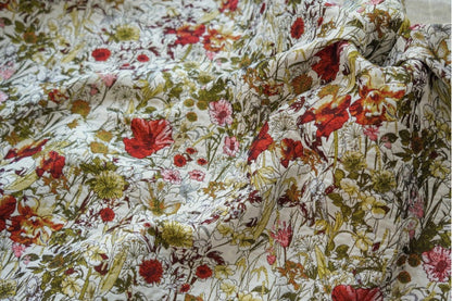 Tissu jacquard floral japonais : tissu d’ameublement tissé en relief, pour costumes et décoration (150 cm de large)
