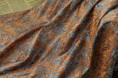 Handmade Silk Brocade Fabric: Chinese Song Dynasty Style, 59" Wide