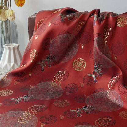 Dragon Silk Brocade Fabric: Emperor Robe Cheongsam Sewing Material