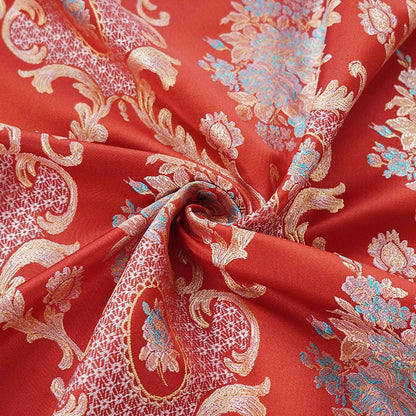 Tissu jacquard brocart style palais rétro : revêtement en polyester de 150 cm de large