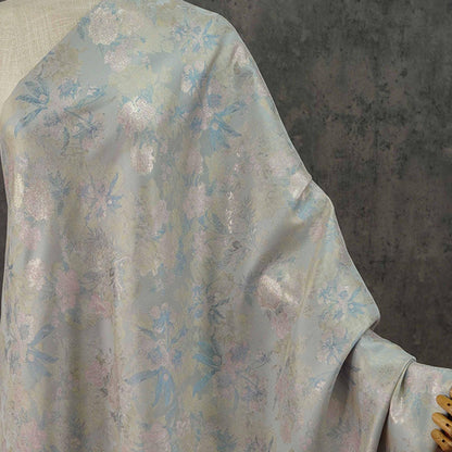 Gold Thread Floral Brocade Fabric: 63"W Chinese Jacquard Damask