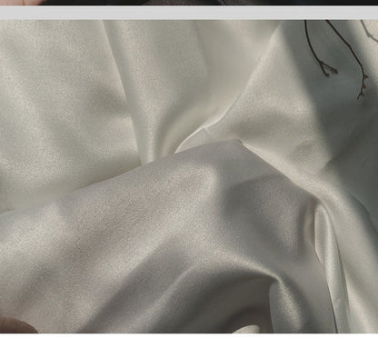 Black and White Satin Silk Fabric: 59" Wide Dress Fabric, Sold by Meter