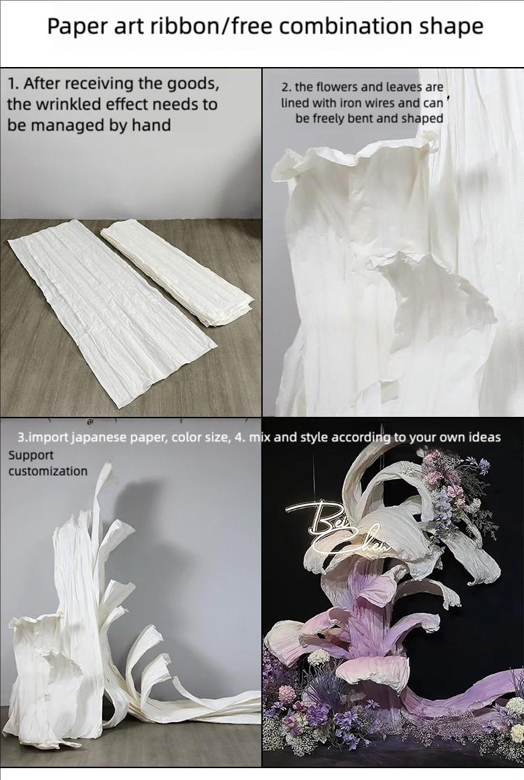 Giant Paper Flower: Handmade Pleated Wedding Backdrop Decor