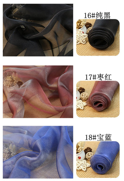 Glitter Organza Fabric: Solid Color Wedding Veil Costume Material