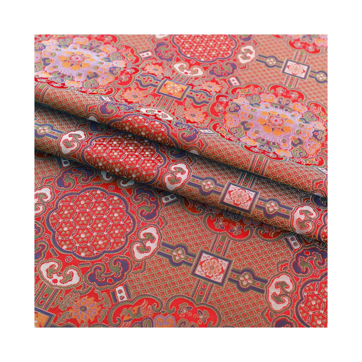 Auspicious Baoxiang Flower Brocade Fabric: Tibetan Robes & Shrines
