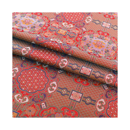 Auspicious Baoxiang Flower Brocade Fabric: Tibetan Robes & Shrines