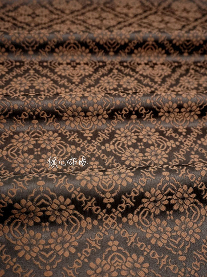 Rhombus Brocade Satin Fabric: Hanfu Cheongsam Costume Material