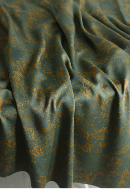 Tissu satin de coton bleu pierre : largeur 140 cm, pour rideaux et ameublement
