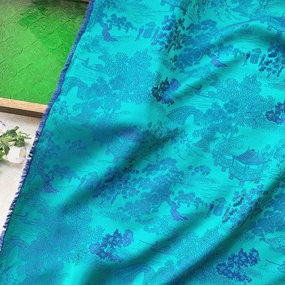 Grand View Garden Jacquard Fabric: 59"W Acetate Upholstery & Sewing