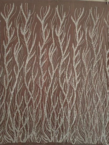 Tissu de dentelle à paillettes et perles : voile de mariée, confection de poupées, loisirs créatifs