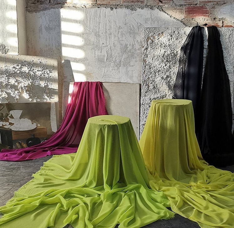 Soft Chiffon Fabric: 59" Wide Sheer Drape for Wedding & Events
