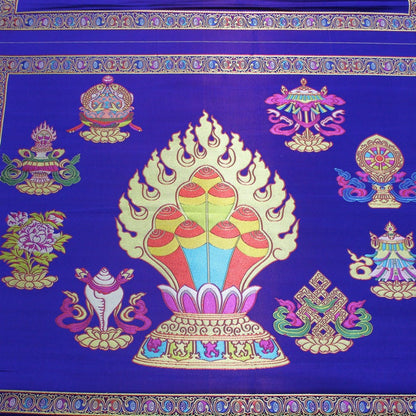 Royal Blue Tibetan Fabric: Silk Rayon Blend (29x21")