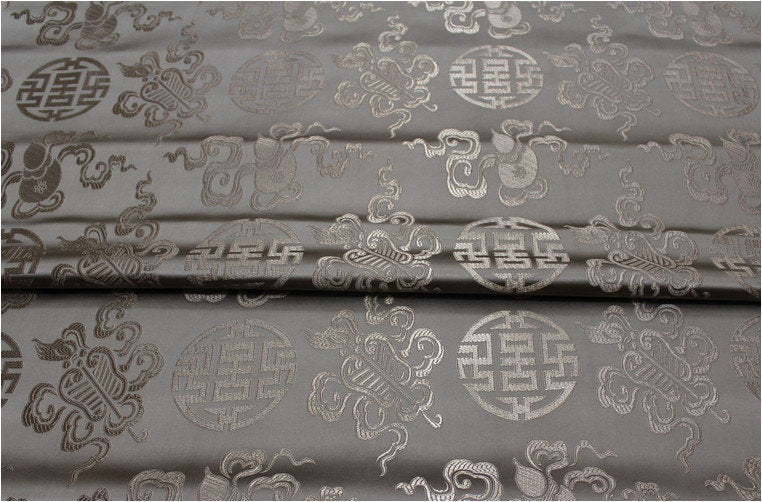 Chinese Brocade Fabric: Jacquard Silk Rayon Blend, Mongolian Gown Fabric