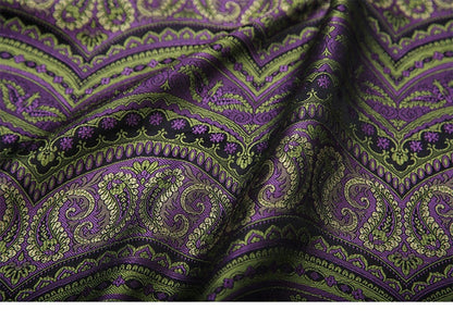 Paisley Brocade Fabric: Indian Rayon for Crafts & Upholstery