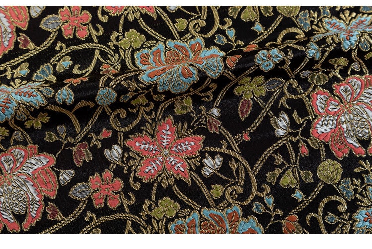 Lotus Silk Brocade Fabric: Traditional Cheongsam Sewing, 27.5"W