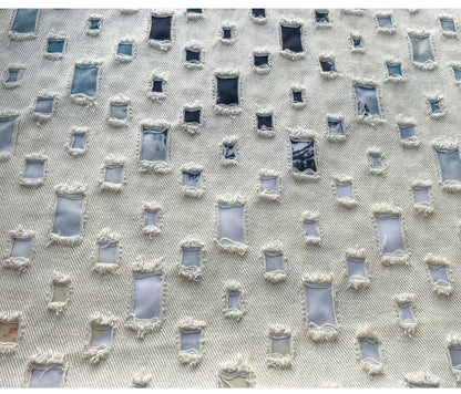 Jacquard Weave Denim Fabric: 3D Cotton for Sewing, Quilting, Upholstery, 57"Wide