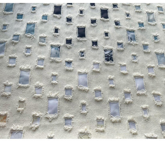 Jacquard Weave Denim Fabric: 3D Cotton for Sewing, Quilting, Upholstery, 57"Wide