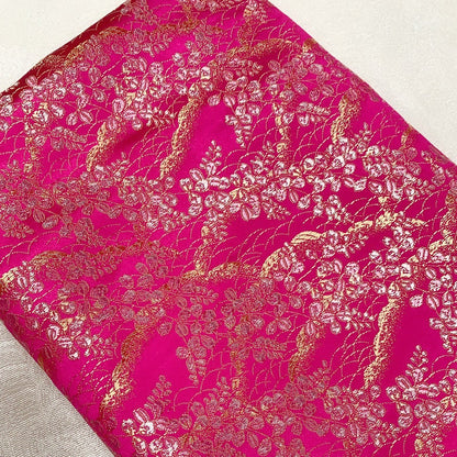 Floral Jacquard Brocade Fabric: 29.5" Wide Silk Rayon Blend