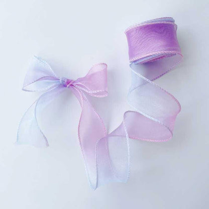 Gradient Organza Ribbon: 4cm Fishtail Yarn, DIY Crafts (10 Yards)