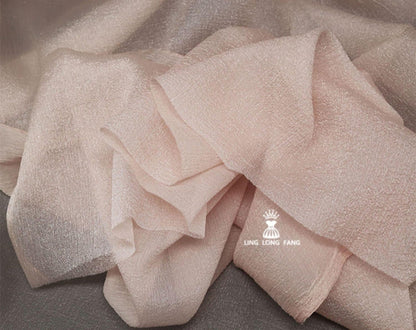 Pearlescent Organza Seersucker Fabric: 59" Wide Cotton-Polyester