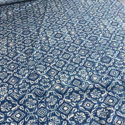 Tissu popeline de coton imprimé à la main (style indien) : patchwork, vêtements, loisirs créatifs