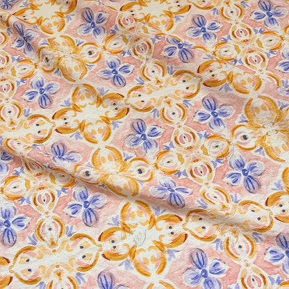 Tissu pour patchwork, coton à motifs floraux aquarelle : matériel de couture style chinois