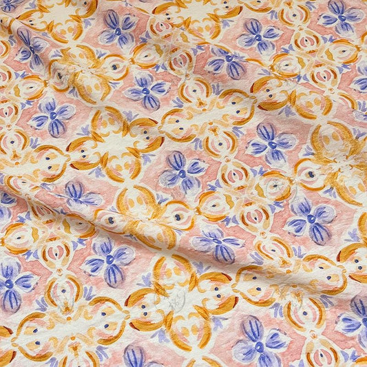 Tissu pour patchwork, coton à motifs floraux aquarelle : matériel de couture style chinois