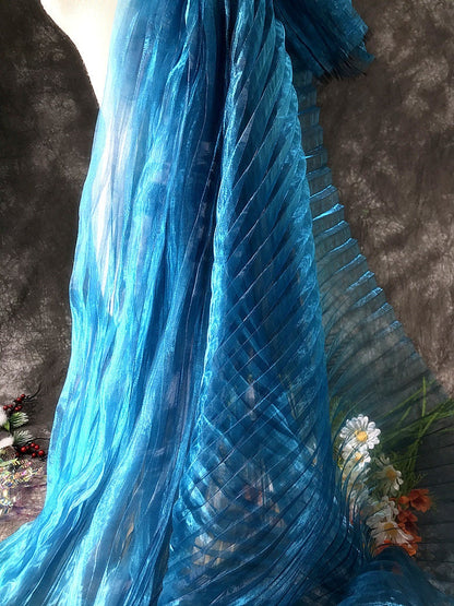 Mermaid Water Reflective Organza Fabric: 57" Wide Stiff Texture