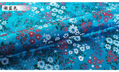 Floral Brocade Fabric: 45"W Silk Rayon Blend