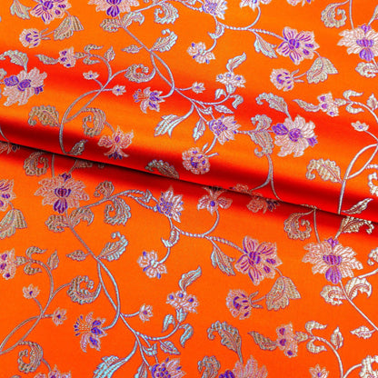 Floral Brocade Fabric: 45" Wide Rayon Nylon Blend
