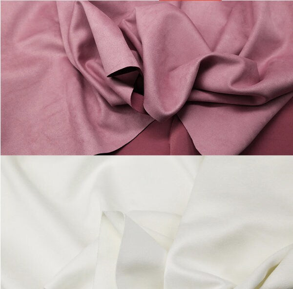 Stretch Faux Suede Fabric: Polyester Spandex Blend, 58" Wide