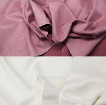 Stretch Faux Suede Fabric: Polyester Spandex Blend, 58" Wide