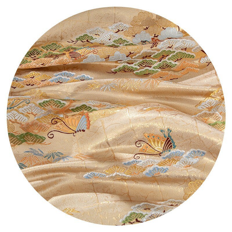 Nishijin Weaving Fabric: Japanese Butterfly Pattern, Upholstery & Costume Fabric