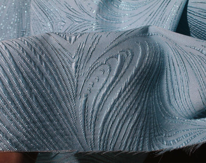 Embossed Jacquard Fabric: 3D Oil Painting Texture, 55'' Wide