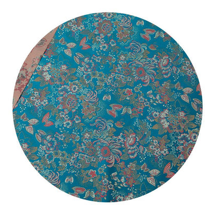 Nishijin Weaving Fabric: Japanese Floral Butterfly Upholstery Fabric by the Meter