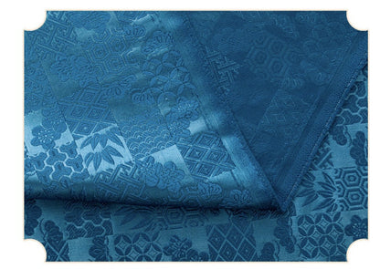 Nishijin Ori Jacquard Silk Brocade Fabric: Japanese Plaid, 59" Wide