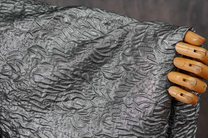 Embossed Jacquard Fabric with Metallic Threads ��� Textured Vintage Ma