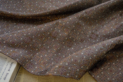 Zen Flower Brocade Fabric: Blue Purple Song Brocade, 58" Wide