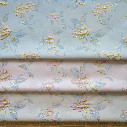Tissu jacquard à motif floral : Damas rétro palais, 150 cm de large, vendu au mètre