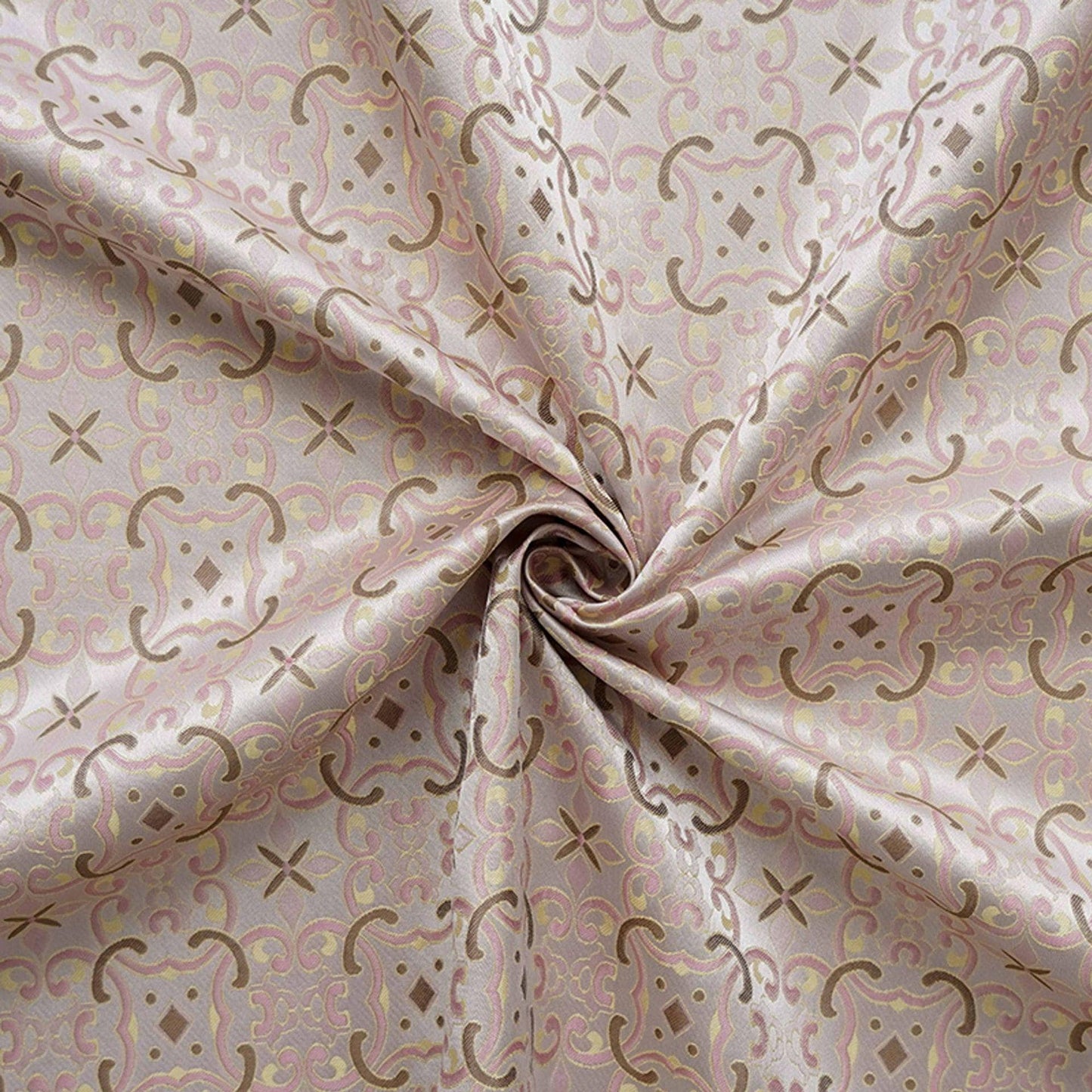 Zen Flower Brocade Fabric: Blue Purple Song Brocade, 58" Wide