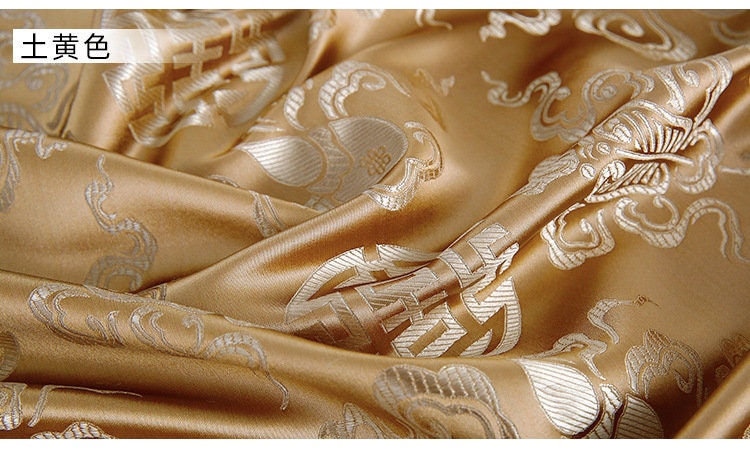 Brocade Fabric: Mongolian Style Tibetan Robe Decor, Eight Immortals Design