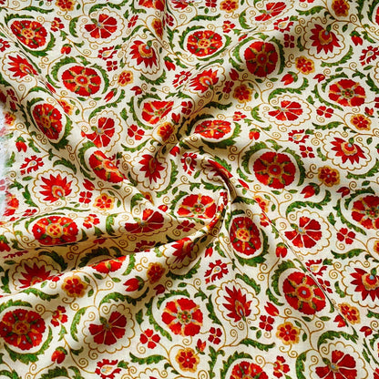 Hand Printed Cotton Sewing Fabric: Indian Quilting & Apparel